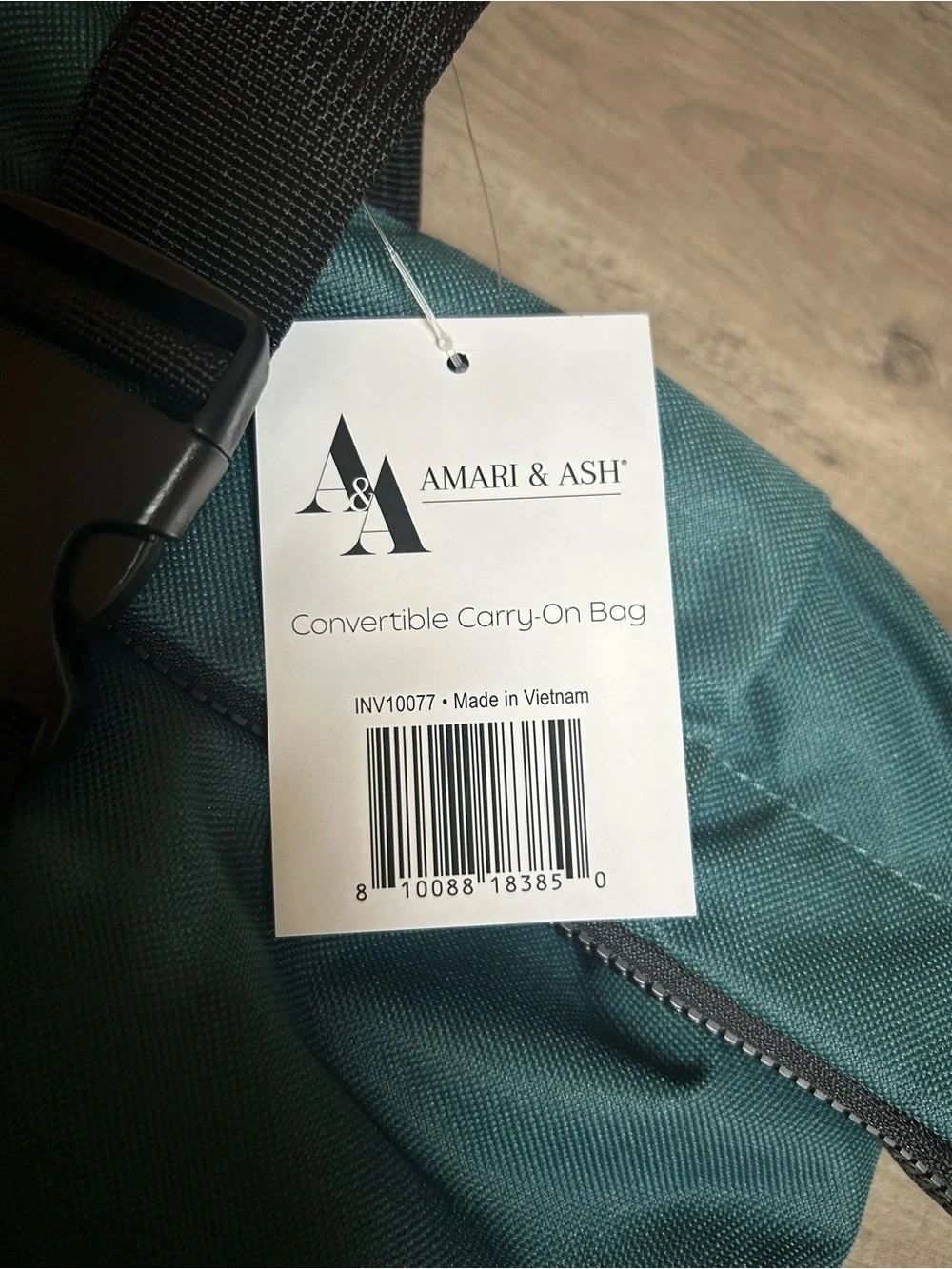 Amari & Ash Teal Roll-Top Backpack for Men